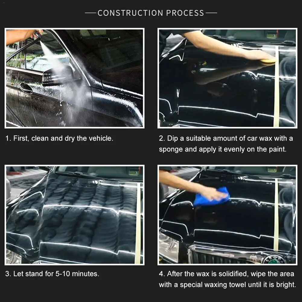 Car Black Wax Care Paint Waterproof Care Scratch Repair Car Styling Crystal Hard Car Wax Polish Scratch Remover