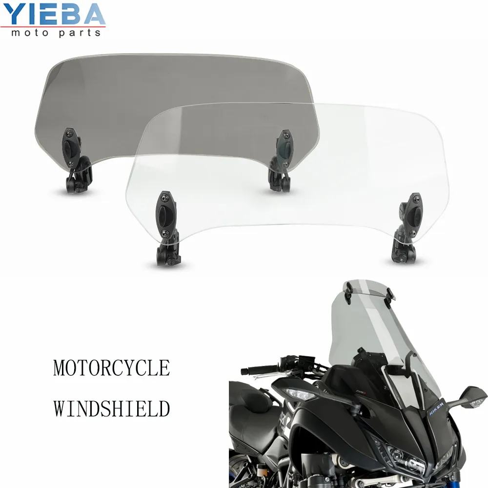 

Motorcycle accessories Rising Adjustable Windscreen Windshield Extend Air Deflector For YAMAHA FJR1200 FJR1300 FJR 1200 1300