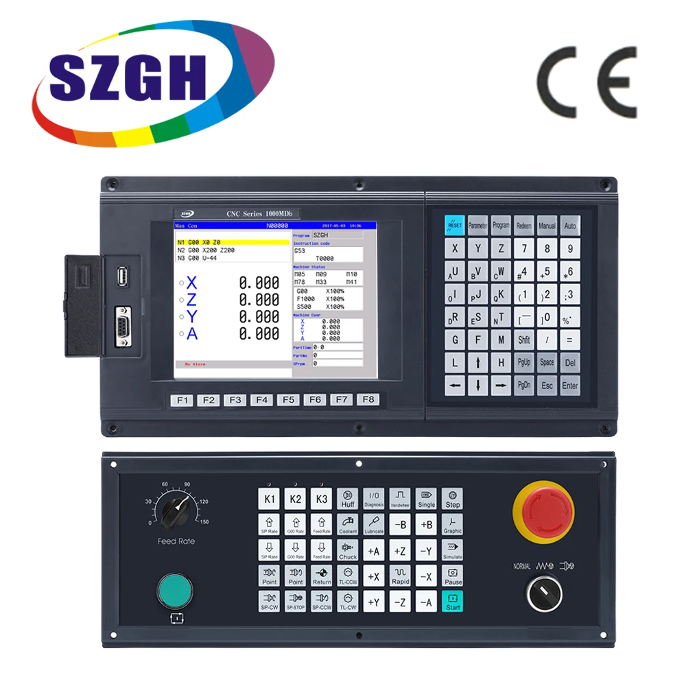 

High-performance 4 Axis CNC Milling Machine Controller with PLC, Macro Function