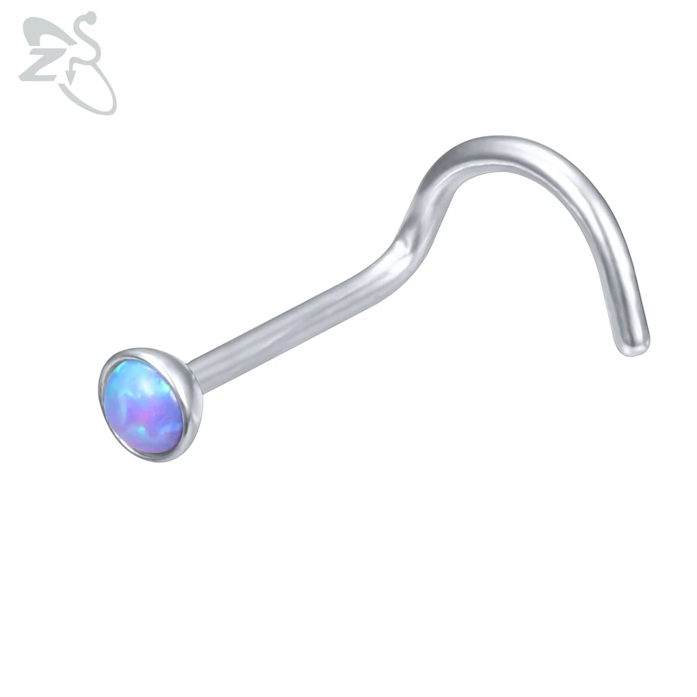 Stainless Steel Moon Heart Skull Nose Stud