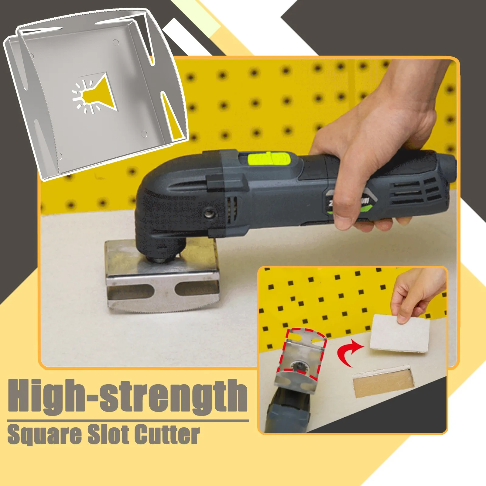 Easy Use Square Slot Cutter Without Repairing Rectangular Cutting and Milling Cutter Tools Wood Cutting Accessories Groove Knife