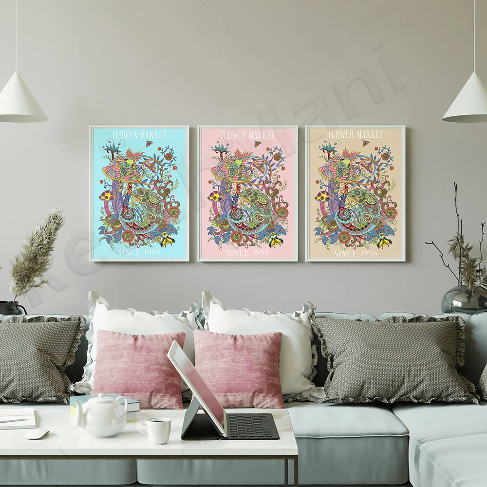 Matisse print, Picasso print, Flower market, flower market print, floral print poster,modern home decor, digital print