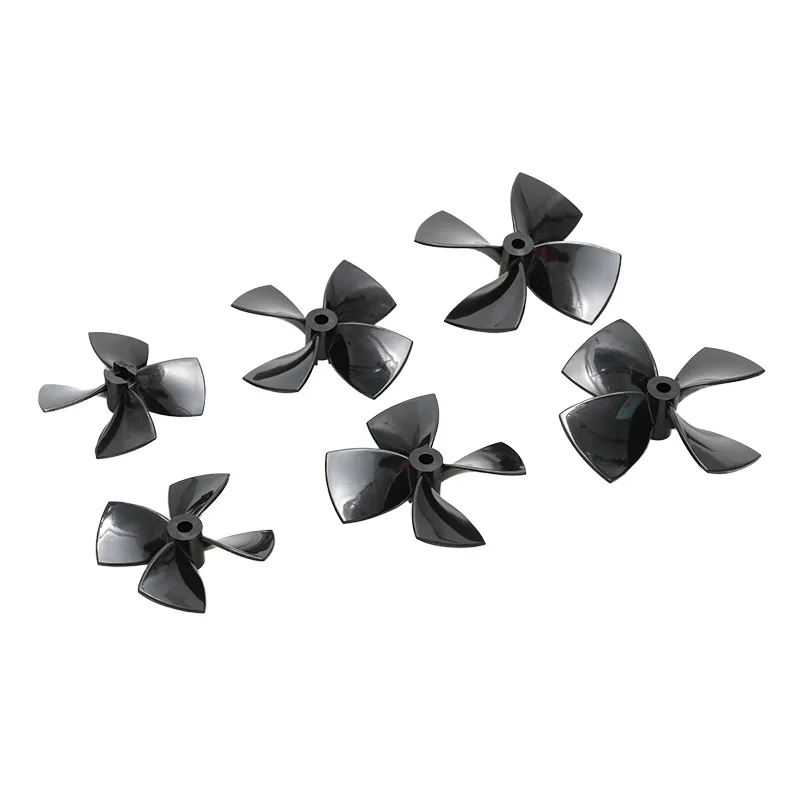 1Pair PC 4-blade Propeller Outer Dia. 60mm 70mm 80mm Aperture 5mm Ducted Screw for RC Pattern Trawler Vessel Fishing Bait Boat