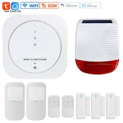 Tuya Wireless Alarm System GSM Wifi Smart Security Home G13 Host Voice Operation Prompt Scene Siren Door Sensor Alarm System