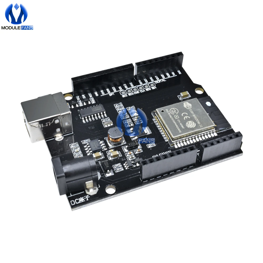 DC 5V-12V ESP32 Development Board For Arduino  R3 Wemos D1 R32 Mini WIFI Wireless Bluetooth CH340 USB Type B Adapter