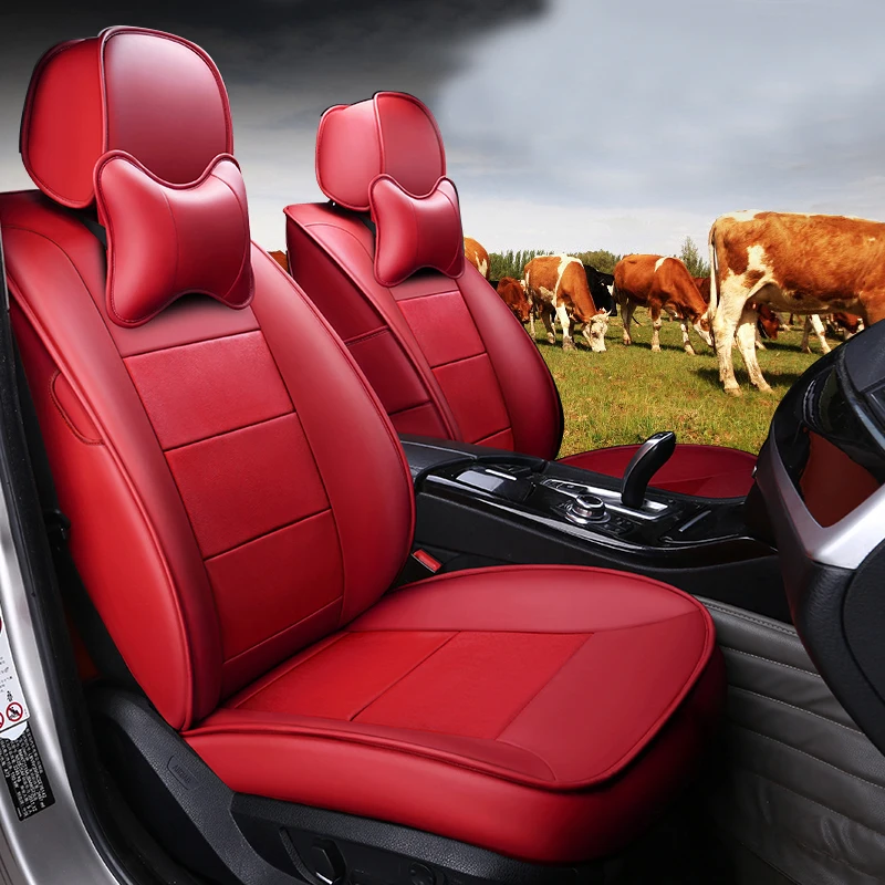 Customized Cowhide & PVC Leather Seat Cover for Toyota Wish Accessories 2010 2014 Seat Covers for Car Protector Interior Styling image 2
