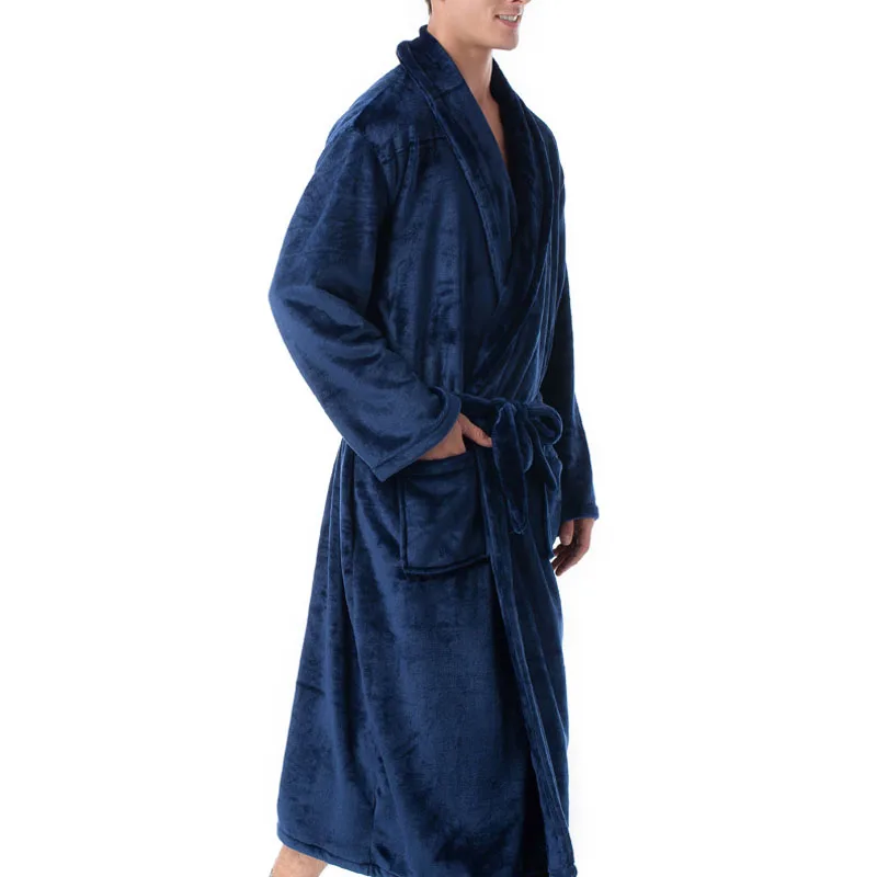 Spring Winter Men Bathrobe 9XL 8XL 7XL 6XL Bust 140cm Warm Plus Size Sleepwear Pajama