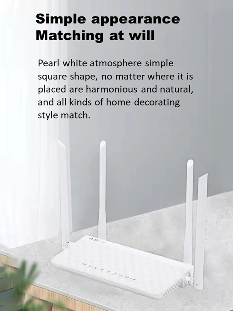 HUASIFEI 4G Lte Wi-fi Router 3G/4G MTK7628KN CPU 4G Internet Nirkabel Router 300Mbps 4 * 5dBi Antena Wifi Router dengan Kartu Sim