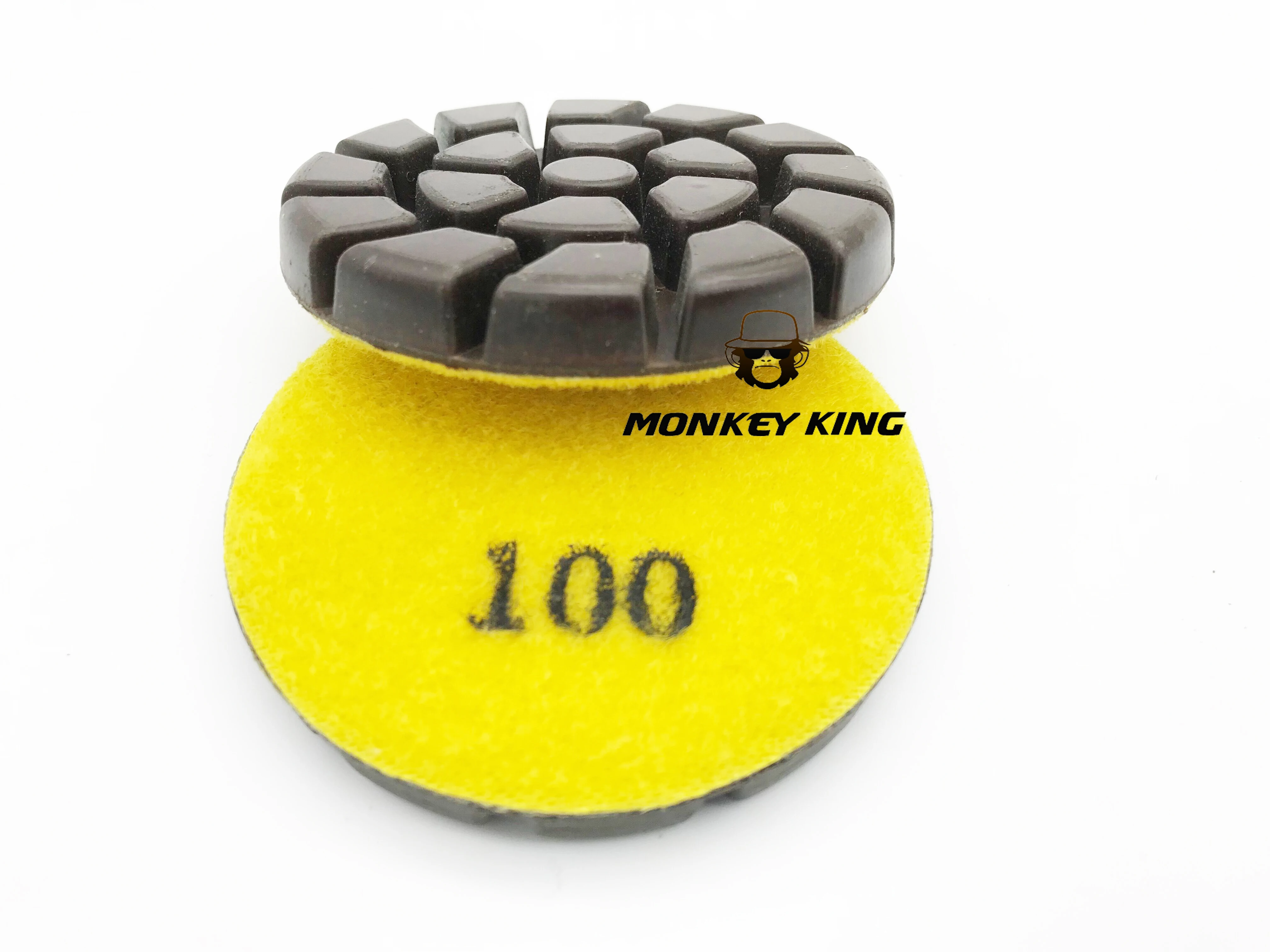 Juego de almohadilla de pulido de suelo de diamante de transición híbrido de cobre, 3 ", 80mm, 9 piezas, 10mm de espesor para piedra de hormigón