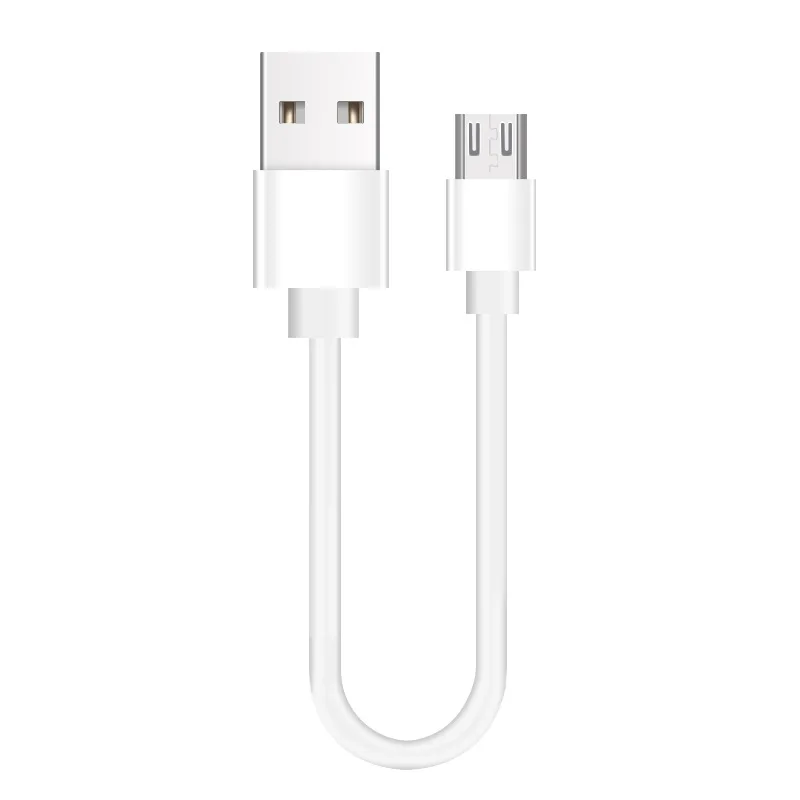 Cable Micro USB tipo C de carga rápida, adaptador corto de 25cm para Samsung, Xiaomi, Huawei, Android, estación de carga