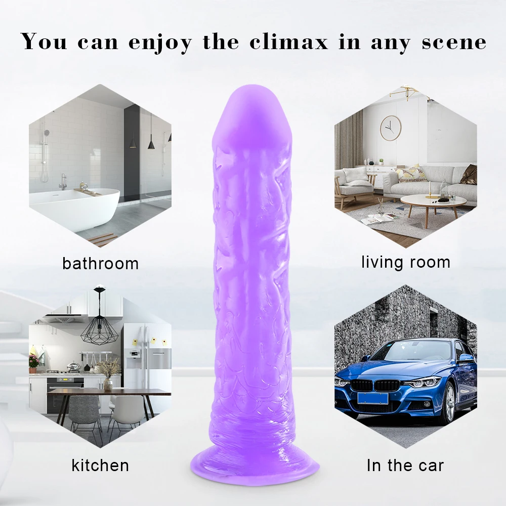 Strong Suction Cup Dildo Toy for Adult Erotic Soft Jelly Dildo Anal Butt Plug Realistic Penis G-spot Orgasm Sex Toys for Woman