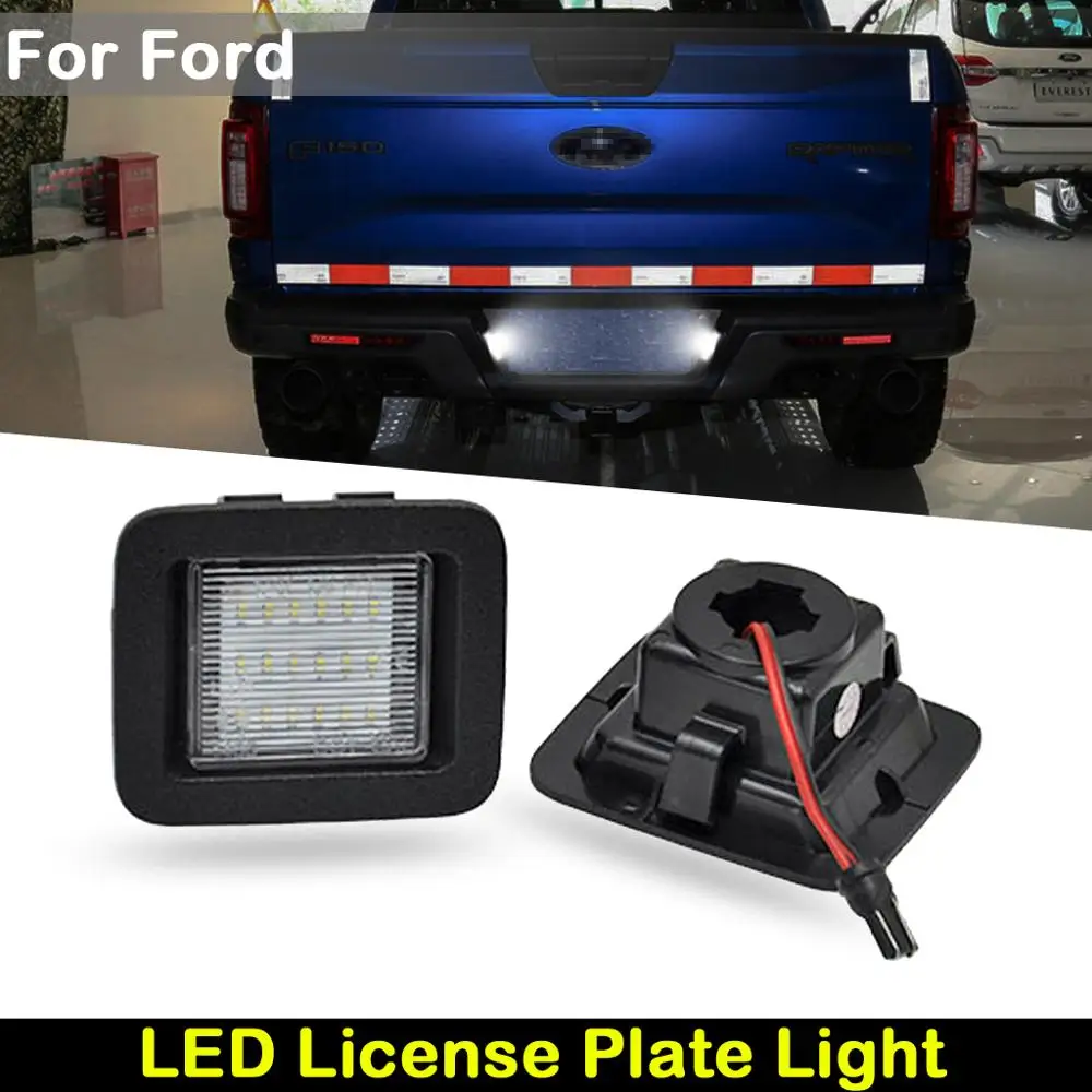 

LED License Plate Light For Ford F150 2015-2017 Car Rear White Number Plate Lamp