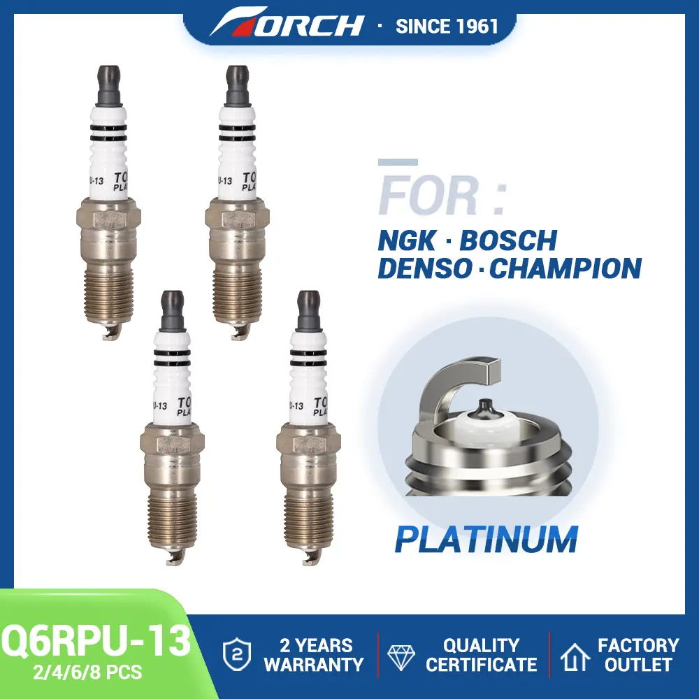 Torch Platinum Spark Plug Candels Q6RPU-13 Replace for MAZDA 6 Ignition System Auto Replacement Parts