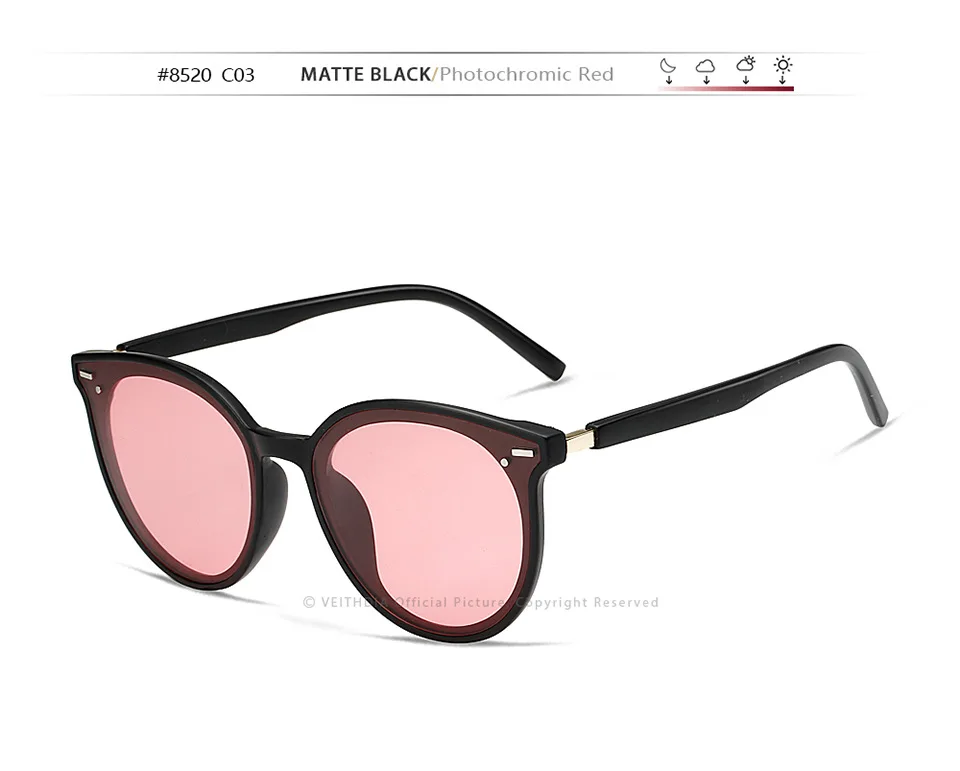 VEITHDIA Sonnenbrille Frauen Luxus Vintage Polarisierte Sonnenbrille Photochromen UV400 Cat Eye Damen Mode Brillen Weibliche K8520 – Detail 22