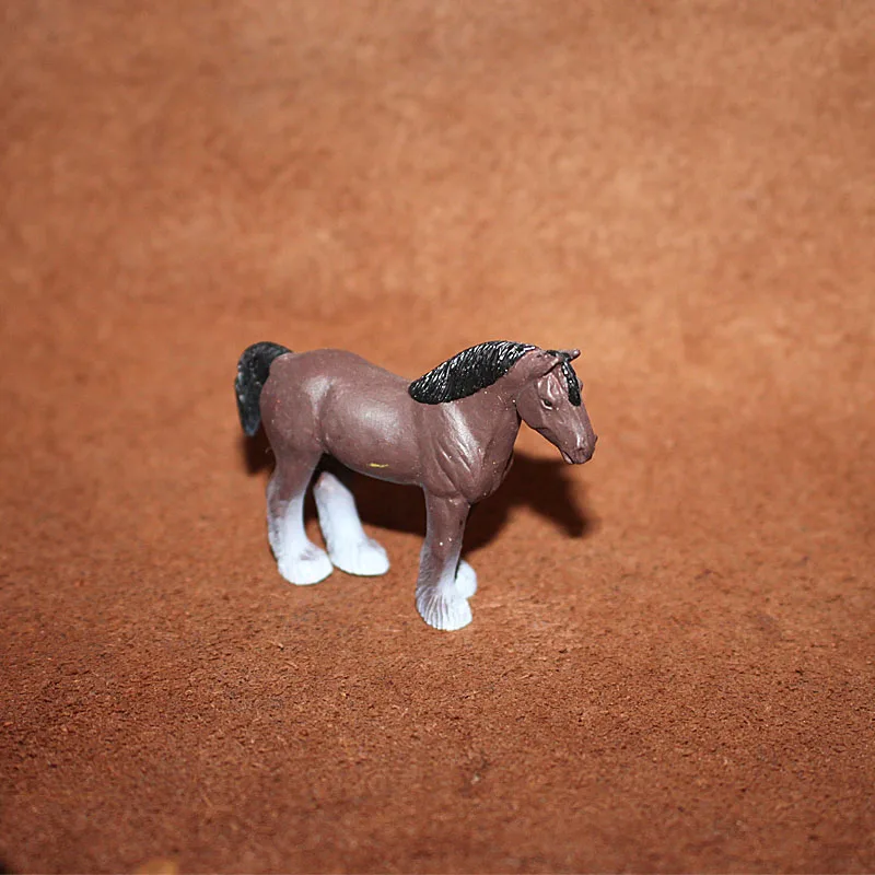 Farm Animal Horse Model Lusitano Appaloosa Haflinger Black White Steed Pinto Stallion Fairy Garden Miniature Decor Figurine Toys