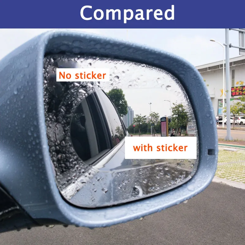 2PCS/Bag Car Rearview Mirror Protective Film Anti Fog Window Clear Rainproof Rear View Mirror Protective Soft Film