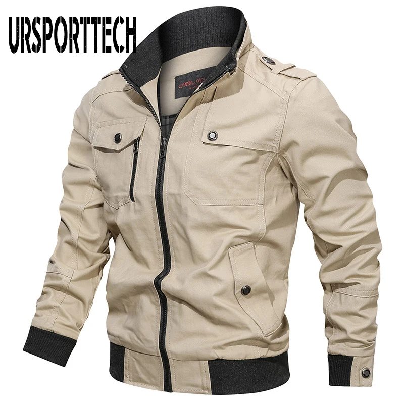 

Hot Autumn Winter Jacket Coat Tops Men Jackets Zipper Bomber Jacke Coat Male Windbreaker Outdoor Tracksuit Military Jacket Men