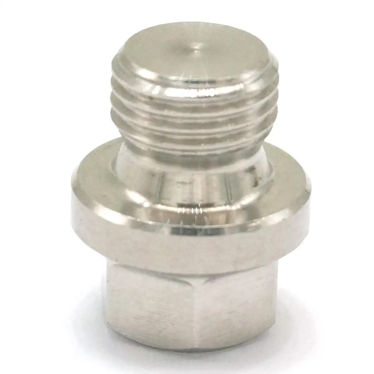 

M10x1.0mm Male 304 Stainless Steel Countersunk End Plug With Flange Hex Head Socket Pipe Fitting