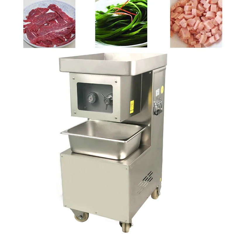 

Stainless steel electric meat slicer commercial shreds Fully Automatic Meat cutting machine Vegetable cutter 3000W