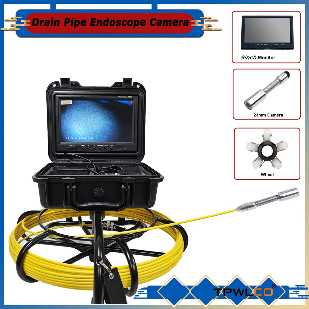 

9inch TFT LCD Screen Pipeline Drain Sewer Inspection System Support DVR 12V4500mah Battery 20M Cable Industrial Endoscope Camera