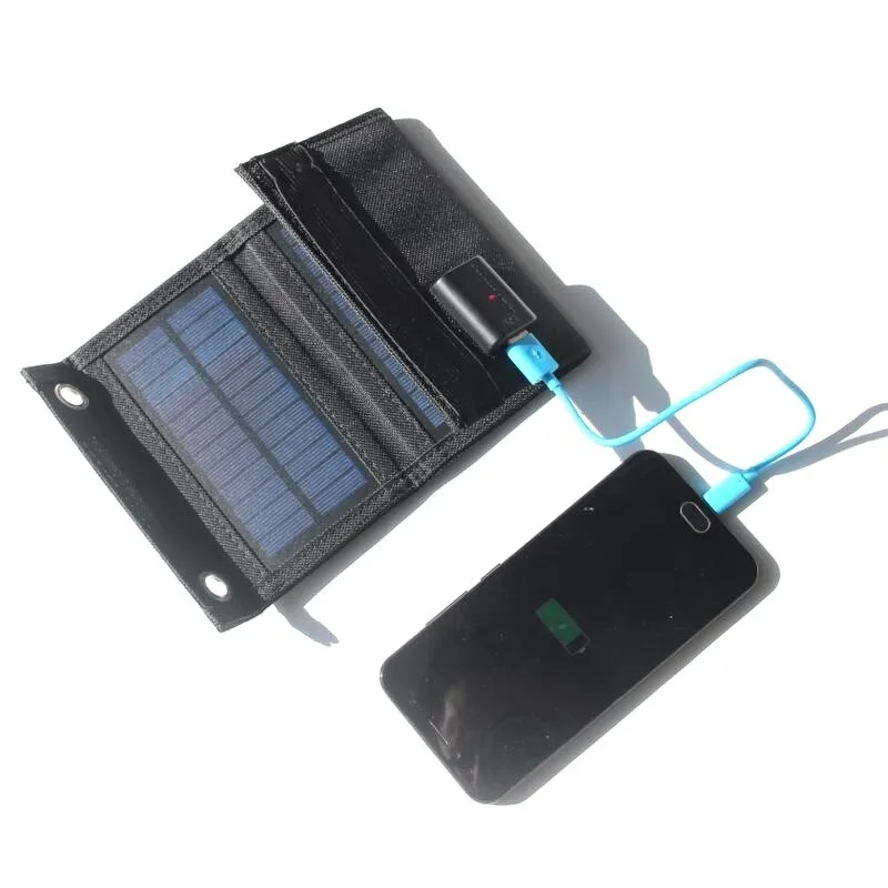 Portable Small 4.5W Solar Foldable Bag Charger for Mobile Phone Outdoor Camping Folding Solar Panels with USB Port