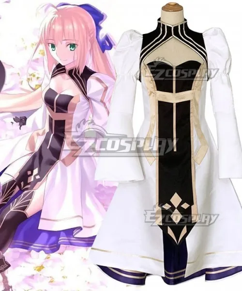 Fate Grand Order FGO Caster Artoria Pendragon Stage 4 Dress Halloween Party Long Girls Suit Set Cosplay Costume E001