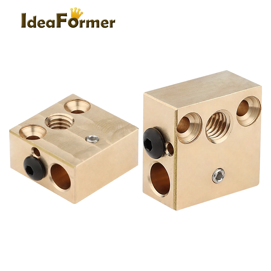 High Quality 3D Printer Parts Brass V6 Volcano CR10 Heated Block For E3D J-head Print Head Ender 3 CR10 Extruder Heating Block