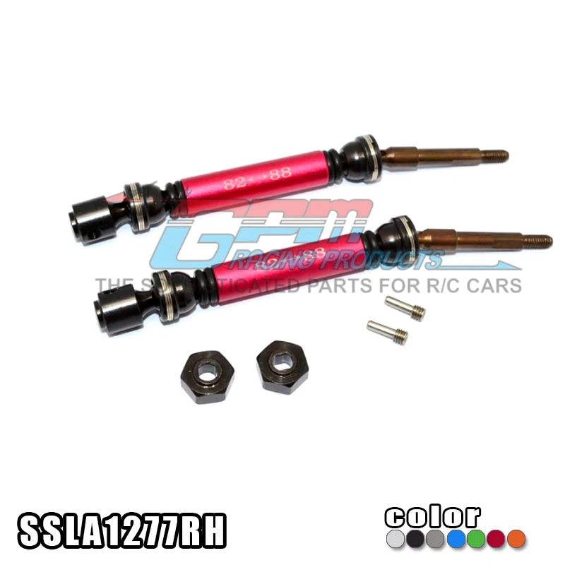 GPM STEEL+ALUMINIUM REAR CVD DRIVE SHAFT WITH 12MMX6MM WHEEL HEX For TRAXXAS RUSTLER VXL 37076-3 RC Upgrade