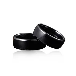 RFID ID or UID chip RFID Black Ceramics Smart Finger rewrite Ring 125KHZ/13.56MHZ Wear for Men or Women