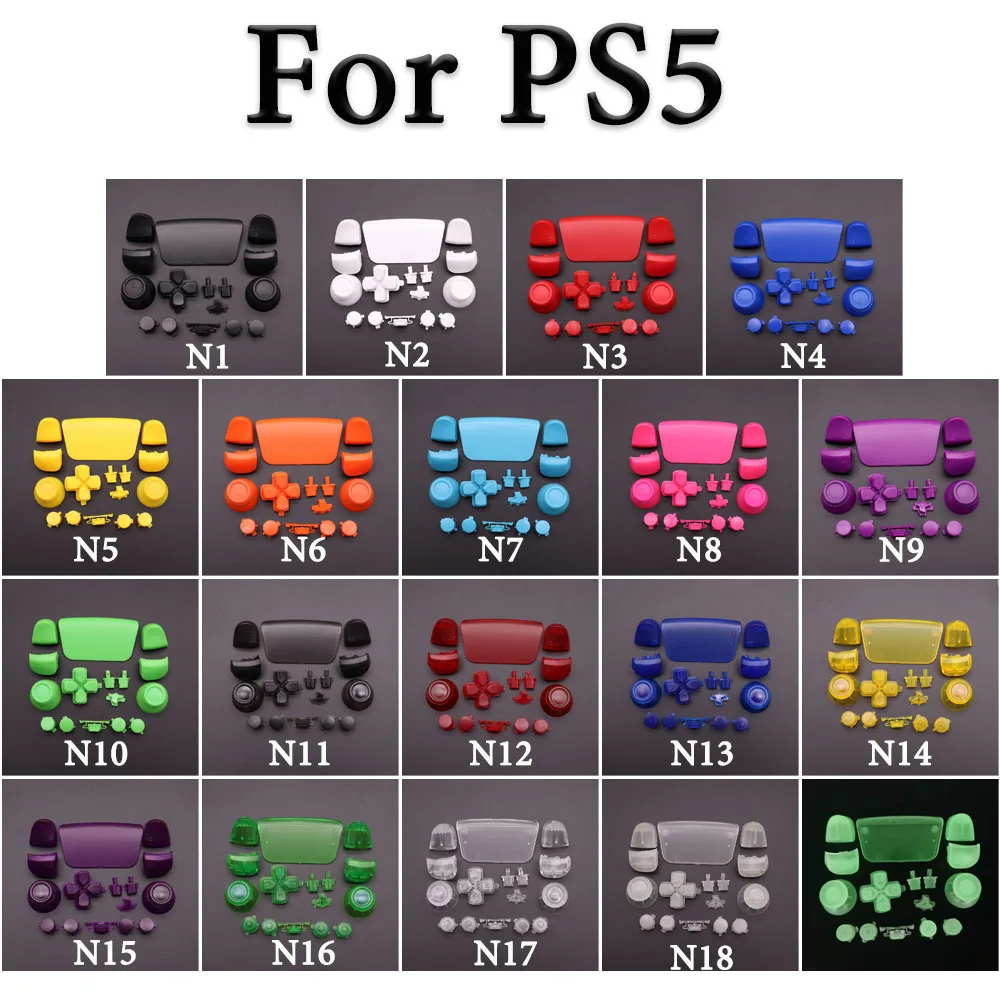 

Для PS5 контроллера L1 R1 L2 R2 комплект кнопок D-pad Кнопка для уменьшения пальца Сменный колпачок для геймпада Dualsense 5 PS5