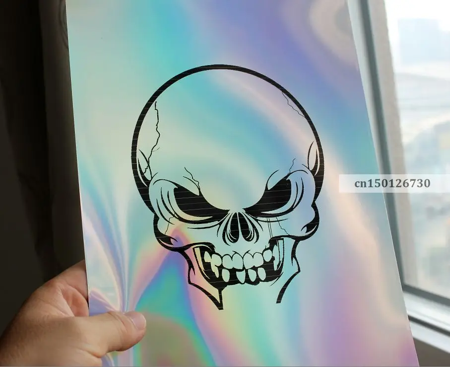 Size A4 Printable Self Adhesive Holographic Silver Color Label Sticker Film For Inkjet Printer