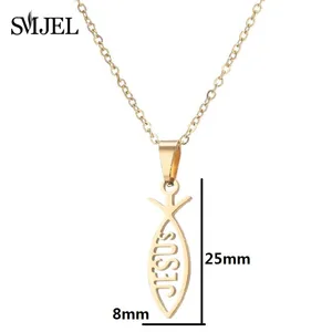Paslanmaz çelik İsa Mektubu Kolye Kadınlar için, Erkekler için, Balık Kolye, Hıristiyan, Hıristiyan, isa, İchthys, Mücevher 6 Büyük balık satışı bir hıristiyan no. 3