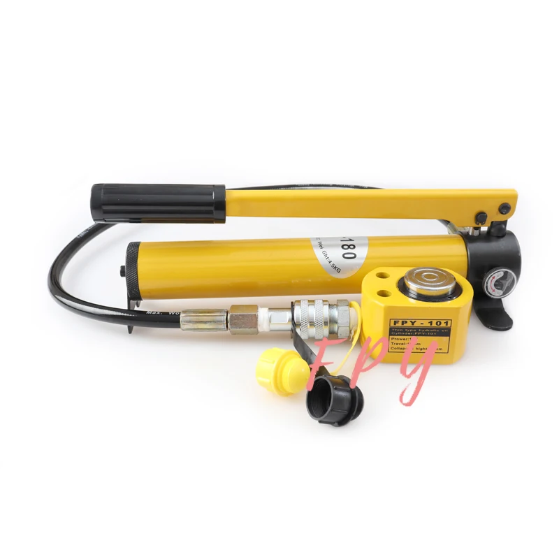 Thin Type Hydraulic Cylinder FPY-101 Hydraulic Lifting Jack with CP-180 Hydraulic Manual Pump