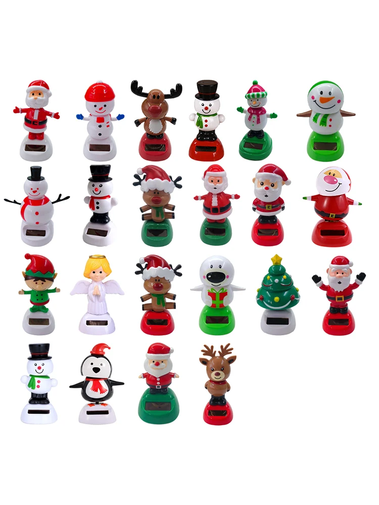 

Shake Head Dolls Car Dashboard Decoration Characters Solar Snowman Portable Dancing Decorate Toys Interior Accessory For Vehicle