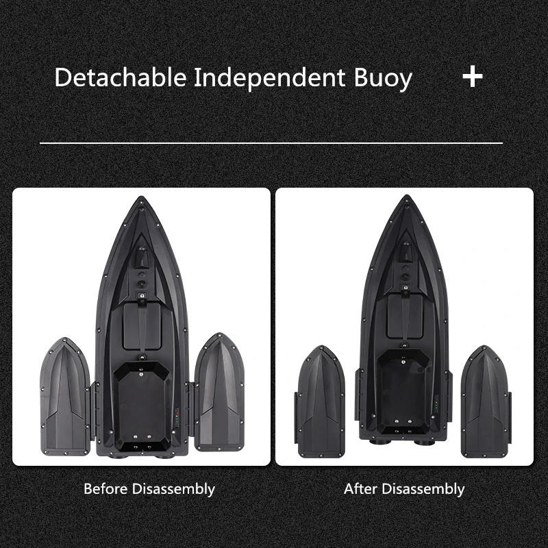 싱글 핸드 원격 제어 송신 후크 지능형 원격 제어 미끼 보트 500M 3시간 고정 속도 크루즈 RC 낚시 보트 도구