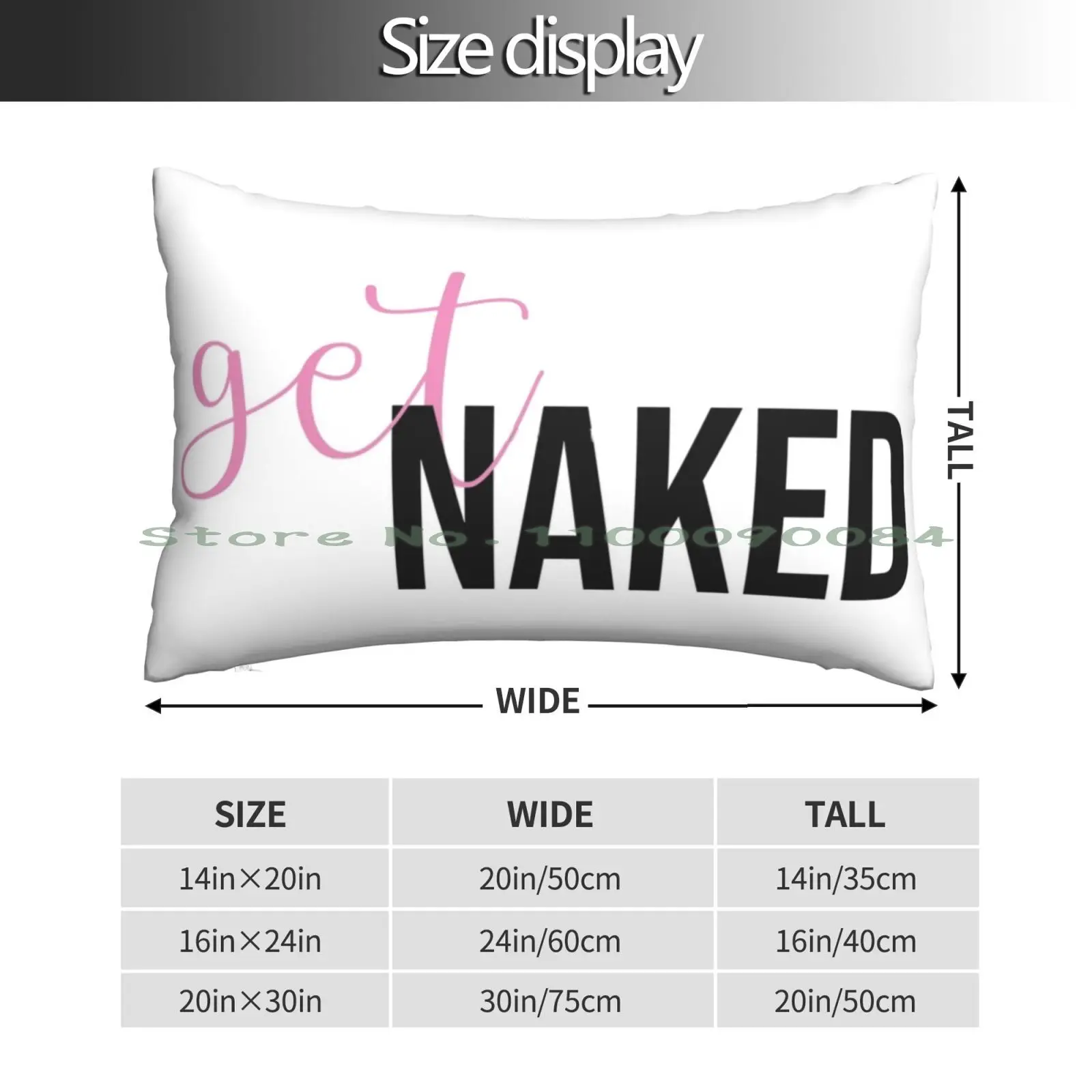 Get Pillow Case 20x30 50*75 Sofa Bedroom Get Nakey Funny Bathroom Home Cute Saying Quote Pink Shower Curtain White Version Wet