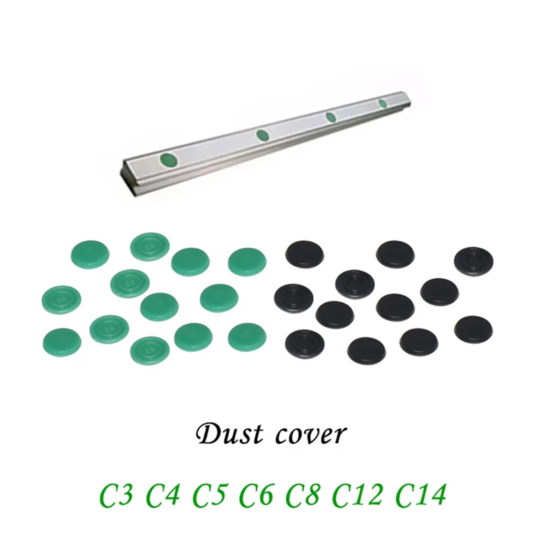 50pcs Nylon Plastic Dust Cover Caps Protector C3 For MGN9 MGN12 MGN7 MGN15 Linear Rail Guides Parts Screw Hole Cover Black Green