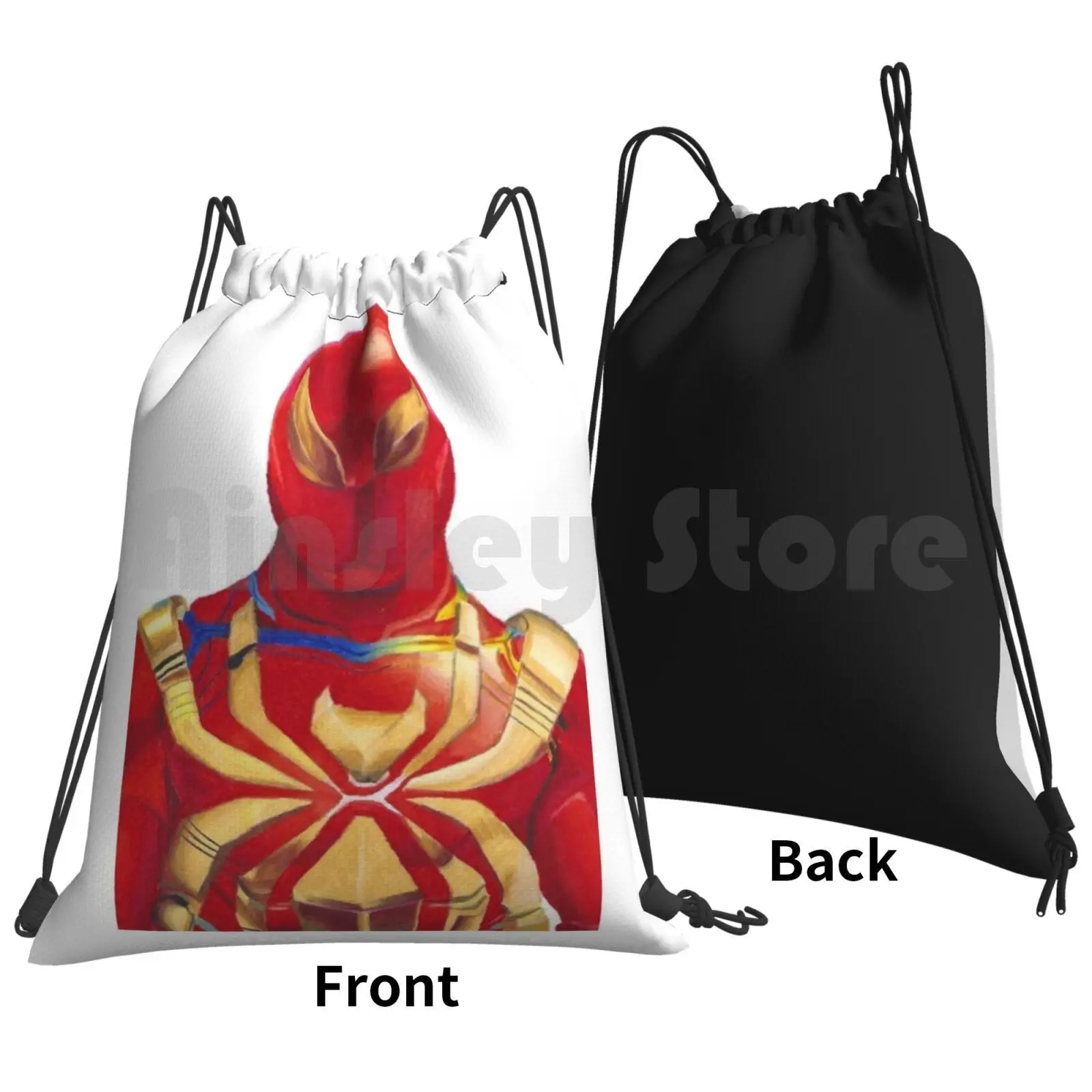 The Original Iron Spider Backpack Drawstring Bag Riding Climbing Gym Bag Superhero