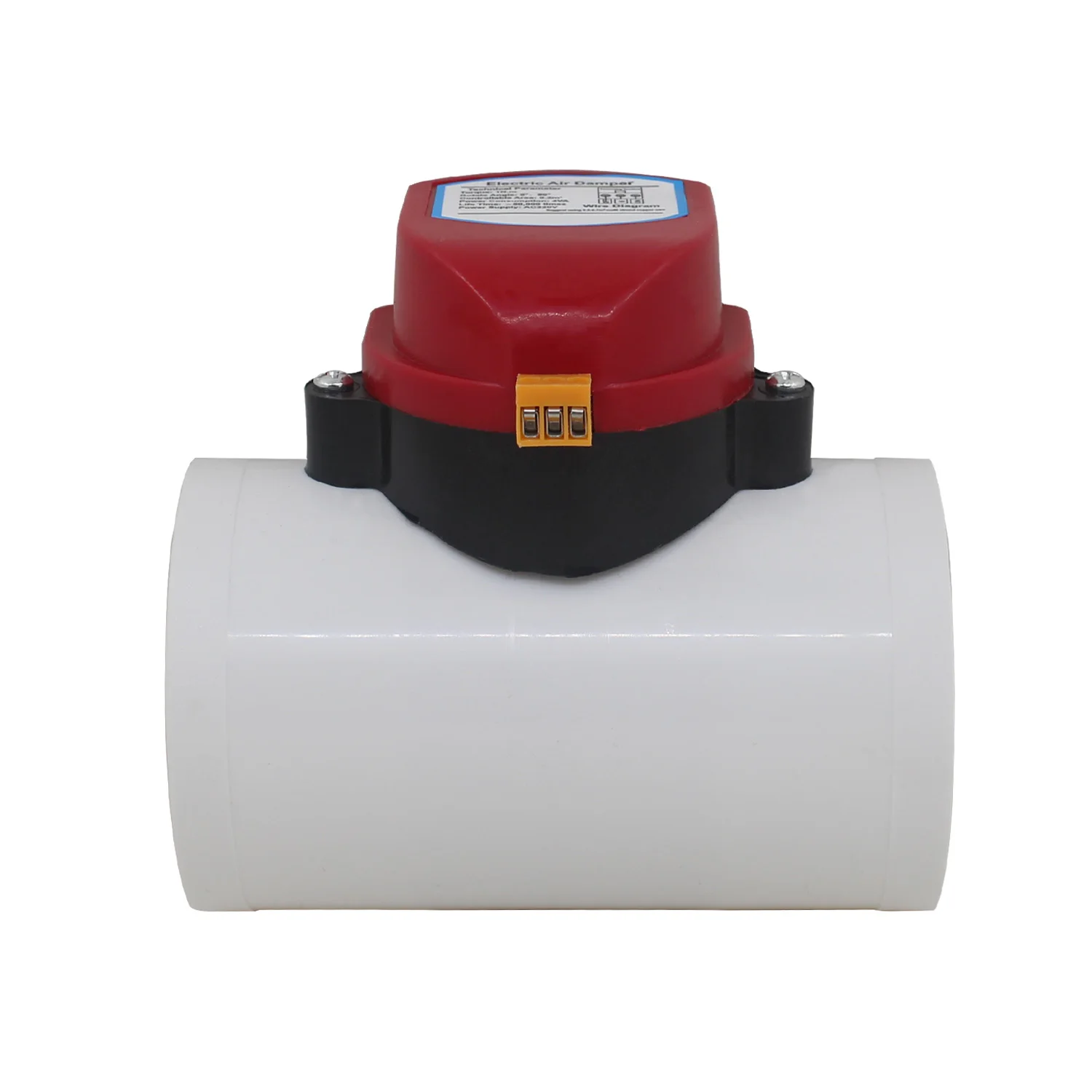 

220V PVC Plastic HAVC Electric Damper Check Valve 75/110/160 Air Duct Volume Control Valves For Ventilation Pipe 24V 12V