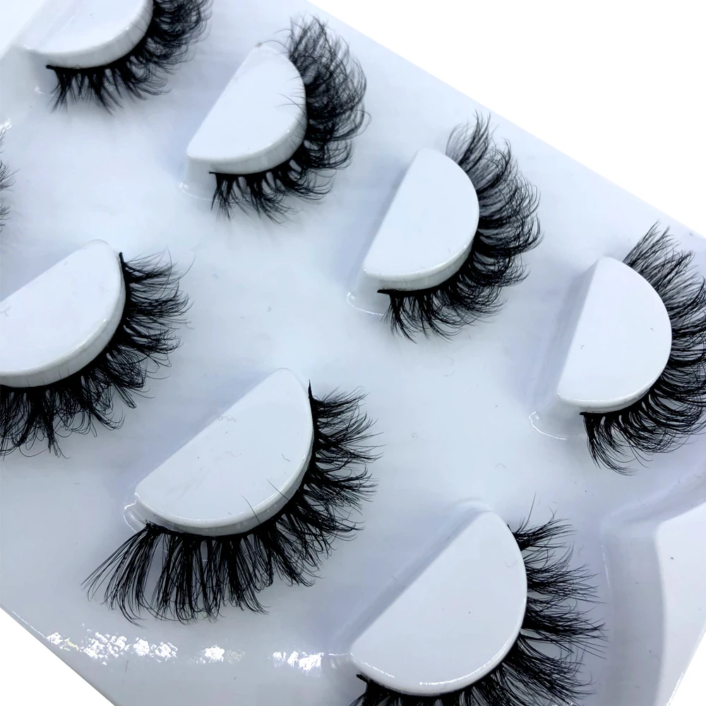 HBZGTLAD 4 Paar Natürliche Falsche Wimpern Lange 3D Nerzwimpern Wimpernverlängerung Nerzwimpern für Schönheit – Detail 2