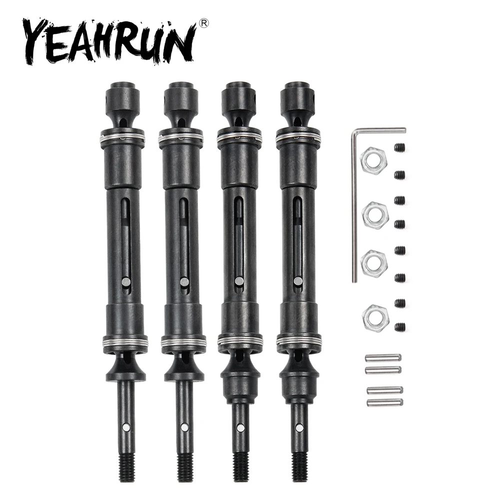 

YEAHRUN Steel Front/Rear Drive Shaft CVD Transmission Axle Assembly Dogbone for SLASH 4x4 1/10 RC Car Truck Model Spare Parts