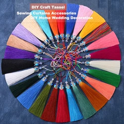 10pcs 8CM Polyester Silk Tassel Fringe Brush Tassels Trim for Crafts DIY Jewelry Findings Home Decor Sewing Curtains Accessories