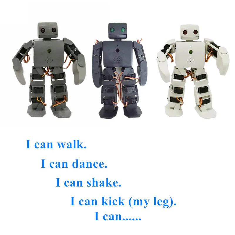 1 set Plen 2 Vivi Humanoïde robot met besturingskaart + servo's + oplader Compatibel met Arduino 3D-printen Bieden bron DIY