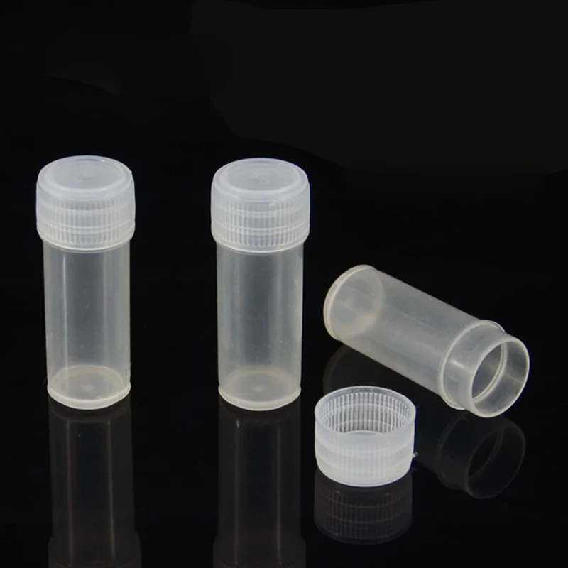 10Pcs 5ml Plastic Bottle Sample Jar 5g Small Barrel Vials Medicine Pill Liquid Powder Capsule Storage Container Packing Bottles