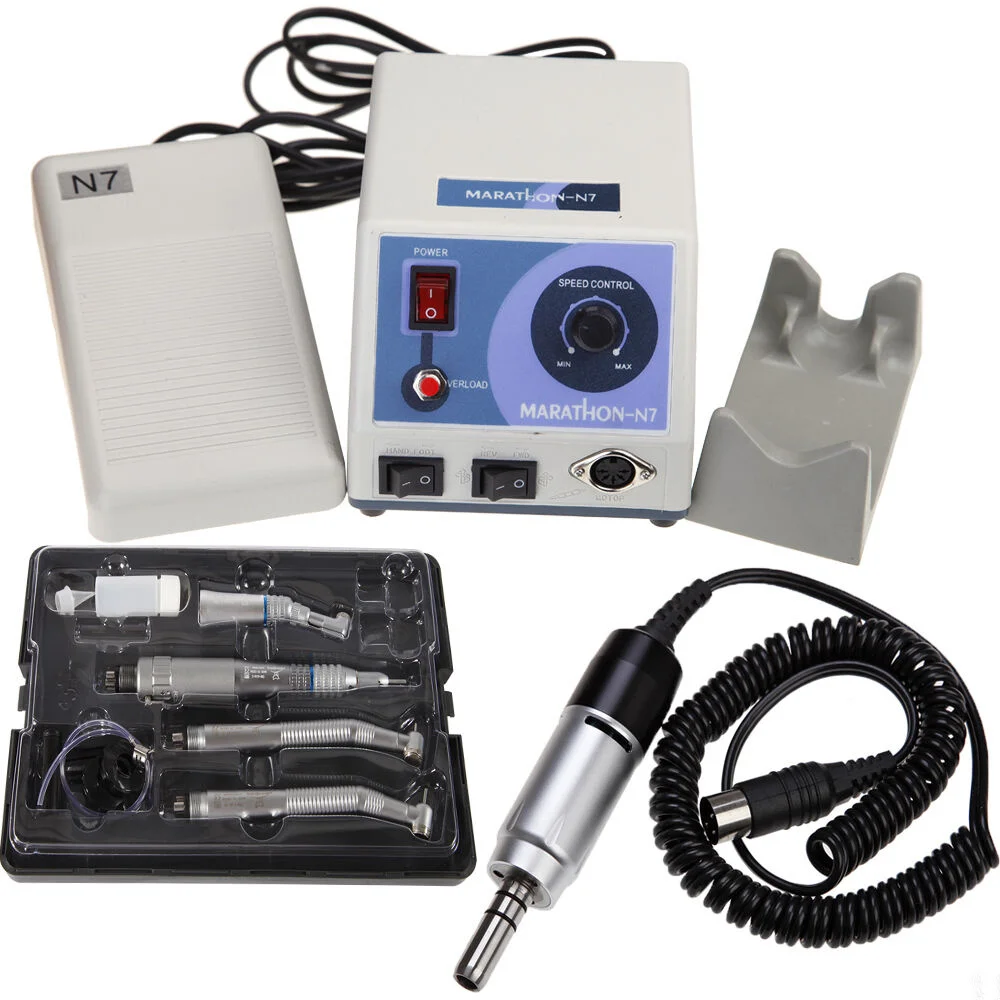 

Dental Lab Marathon Electric Micro Motor 35k RPM + Low Speed Handpieces Kit Polihing Tools Dental material