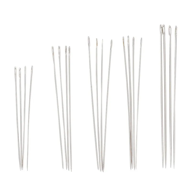 Pandahall 10 Bags (25pcs/Bag) 52x0.5mm Iron Beading Sewing Needle Darning Needles for Bracelets Necklace Stringing Hole: 0.35mm