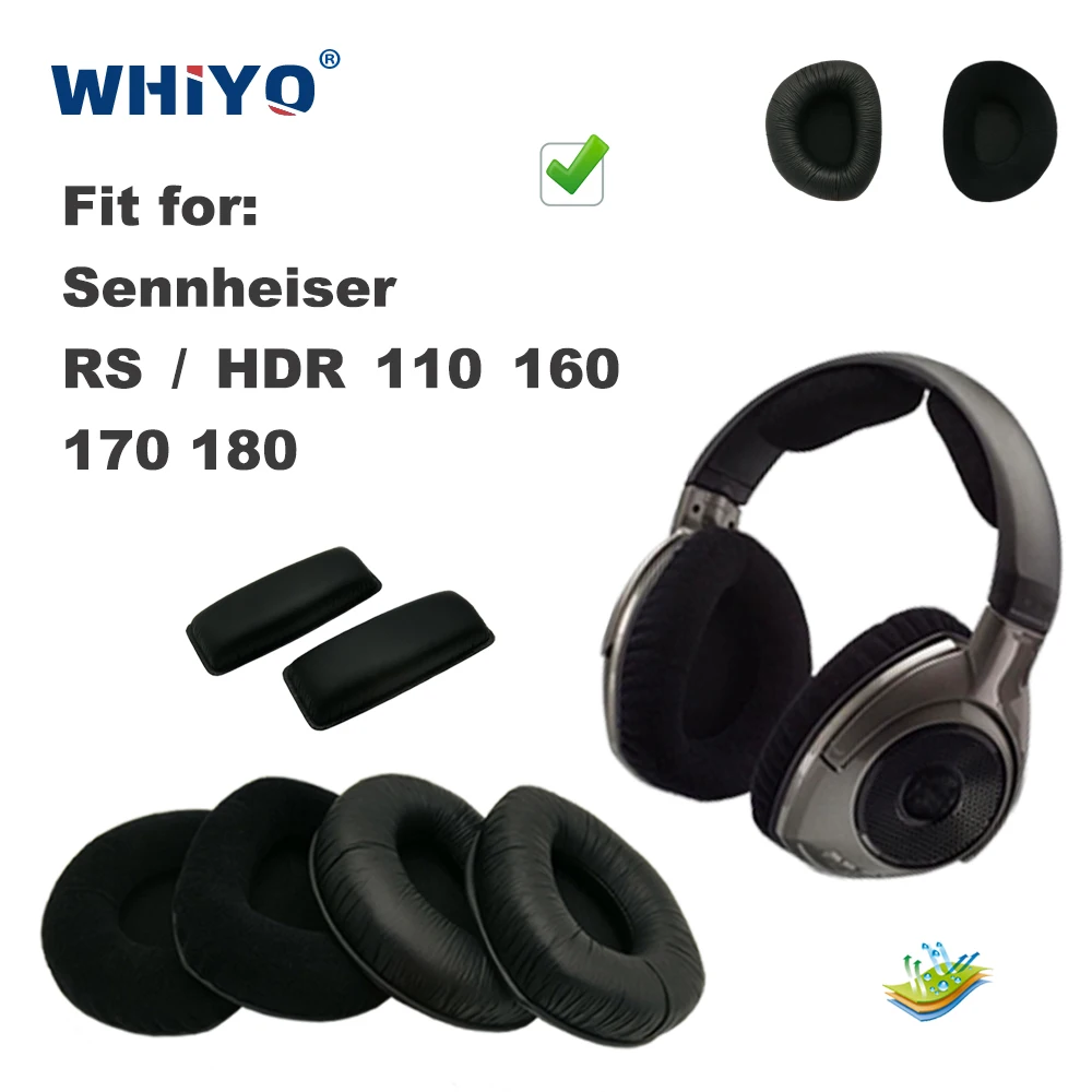 

Сменные амбушюры для наушников Sennheiser RS110, RS160, RS170, RS180, HDR160, HDR170, HDR180, кожаные наушники