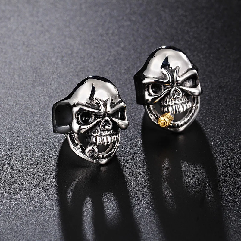 Europe and the United States Domineering Skeleton Ring Fashion Rock and Roll Fashion Jewelry Single Trend