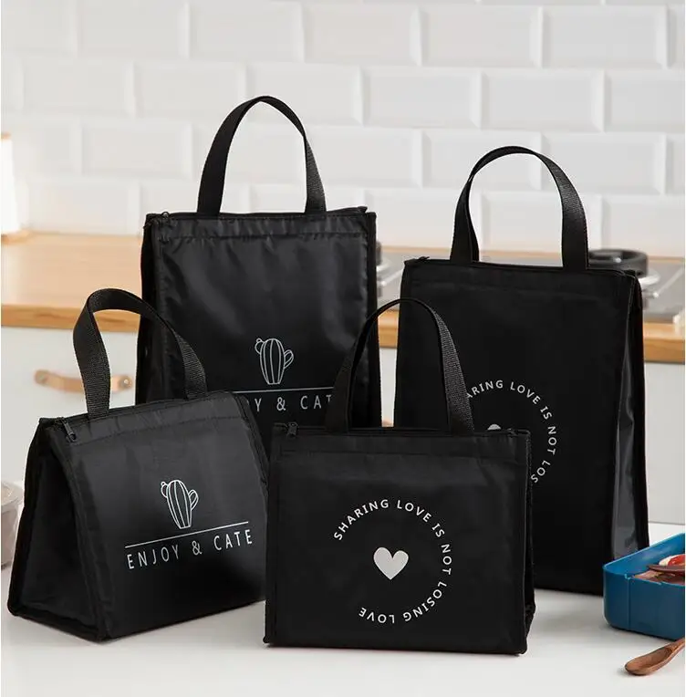 Insulated Lunch Bag Portable Food Box Storage Bags Oxford Cloth Tote lunch box for men Women Kids Food Rice Storage Pockets