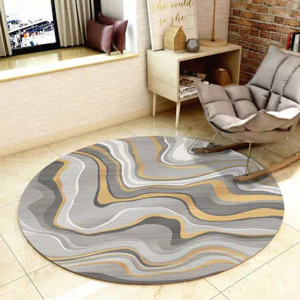 Modern Minimalist Round Carpet for Computer Desk Chair, Chair Cushion, Balcony Hanging Basket, Coffee Table Mat